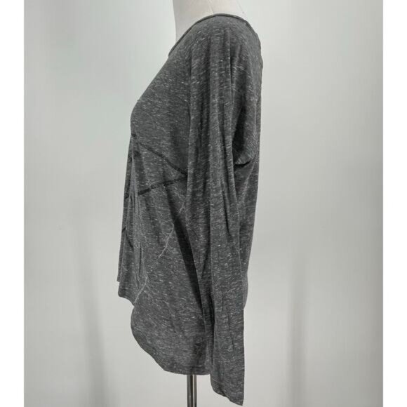 Sundry Grey Long Sleeve Top with Stars Size 1 / Small - Picture 2 of 9